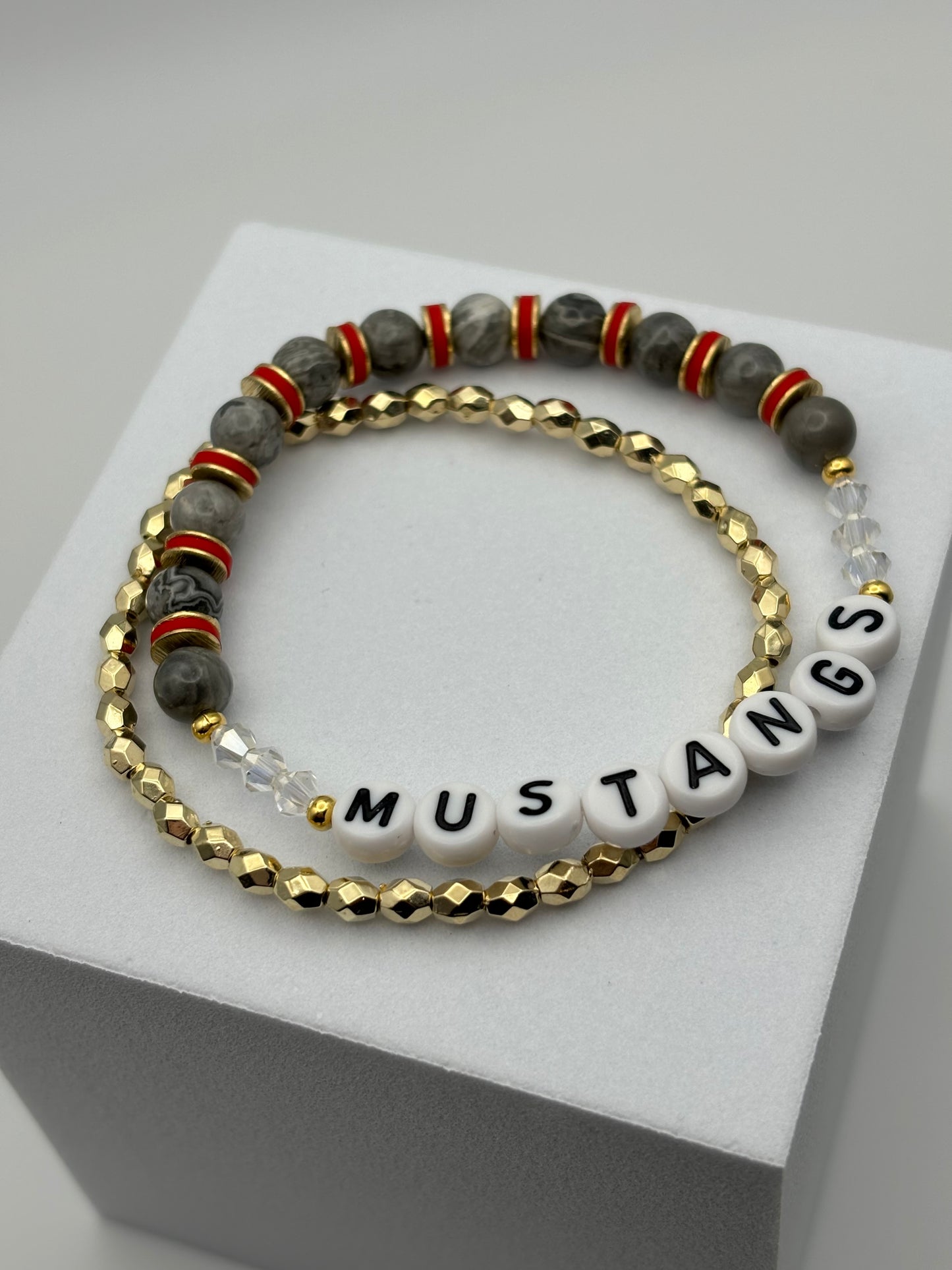 Beads for a Cause— School Spirit *But Make It Fancy* Bracelet Stack