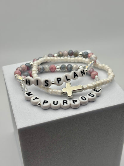 His Plan + My Purpose Bracelet Stack