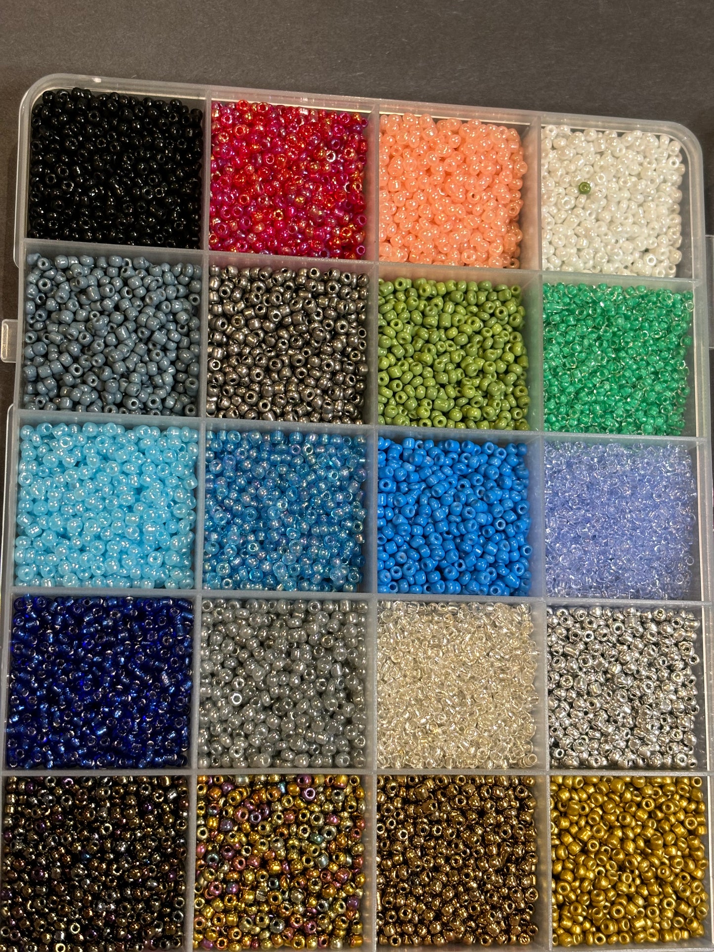 Tiny seed bead initial bracelet