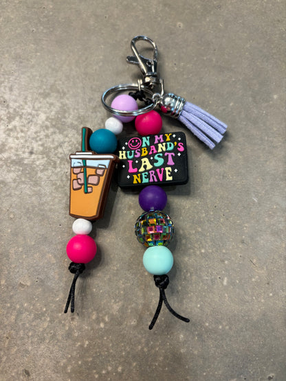 Husband’s Last Nerve Double Beaded Keychain